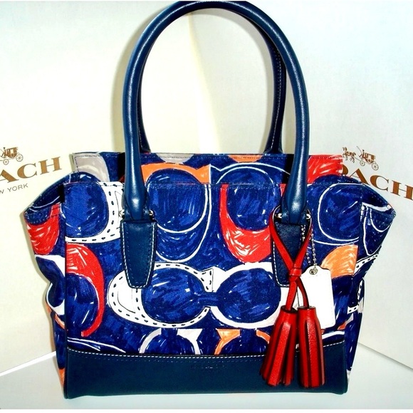 Coach Handbags - Coach Legacy Heritage Candace Carryall Satchel Bag 19951 - 2012 Blue Canvas EUC